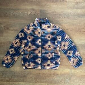 Edgar + Ash Fleece Sherpa Full Zip Aztec Tribal Streetwear